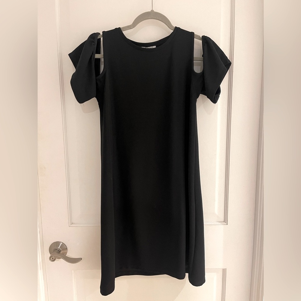 Zara little black dress with cut out sleeves. Size Large.